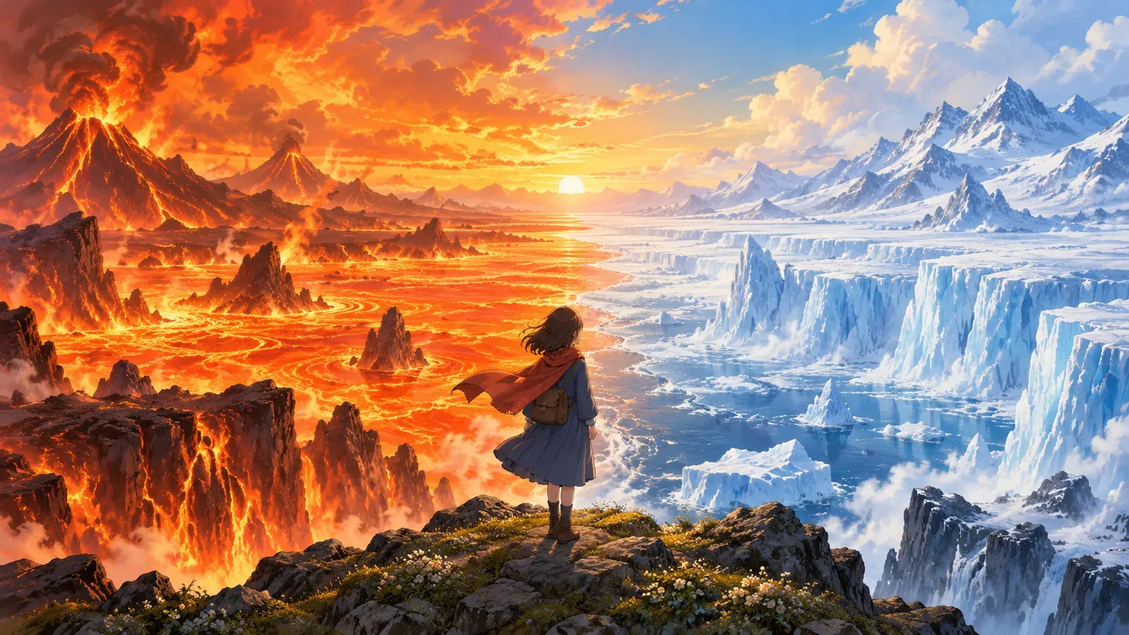 Fire and Ice（フロスト「火と氷」）の挿絵