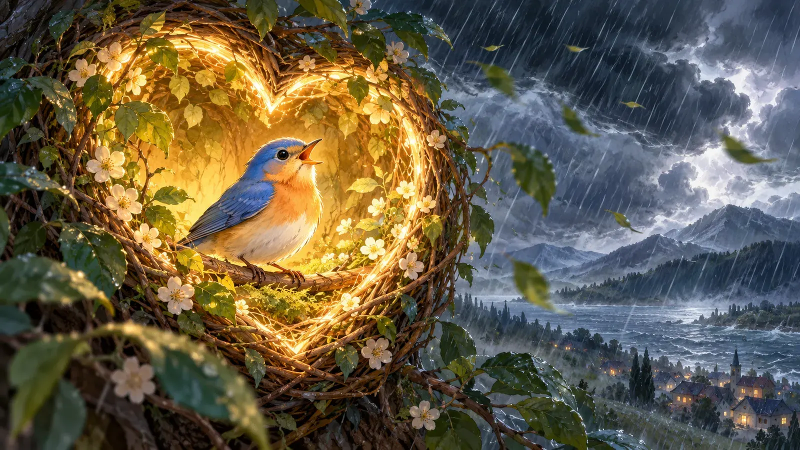 Hope Is the Thing with Feathers(ディキンソン「希望は羽をもつもの」)の挿絵