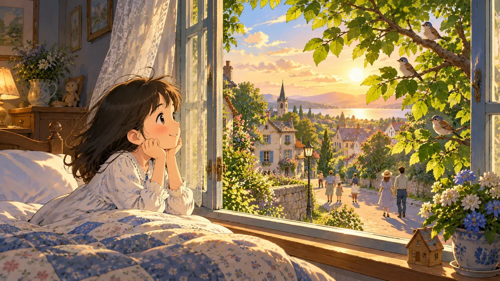 Bed in Summer(夏のベッド)の挿絵