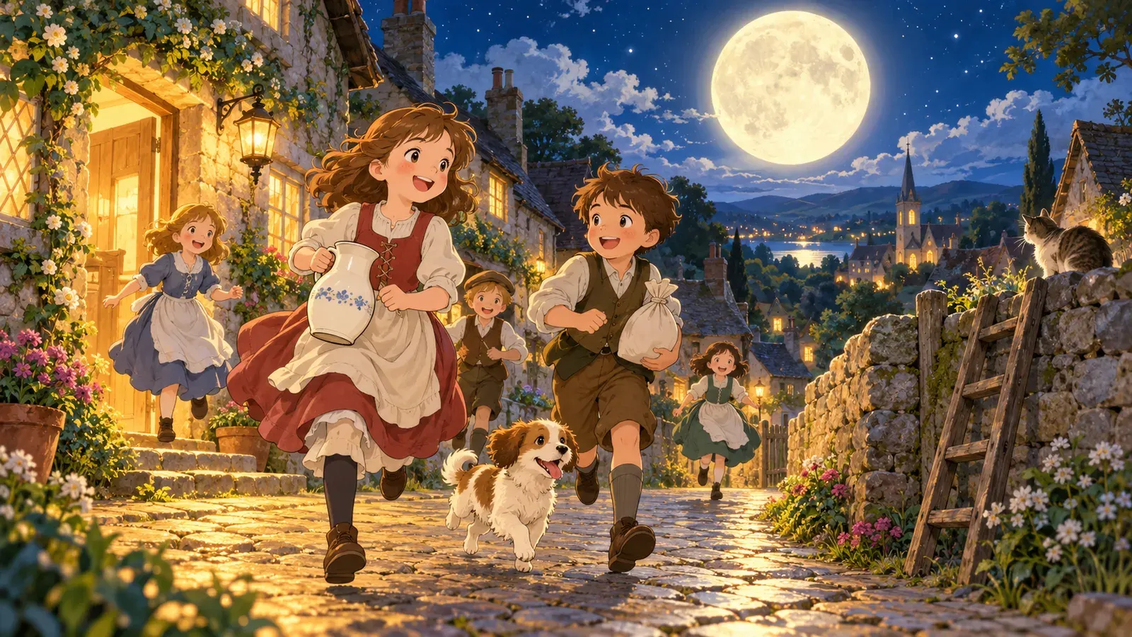 Girls and Boys, Come Out to Play（女の子も男の子も、遊びにおいで）の挿絵