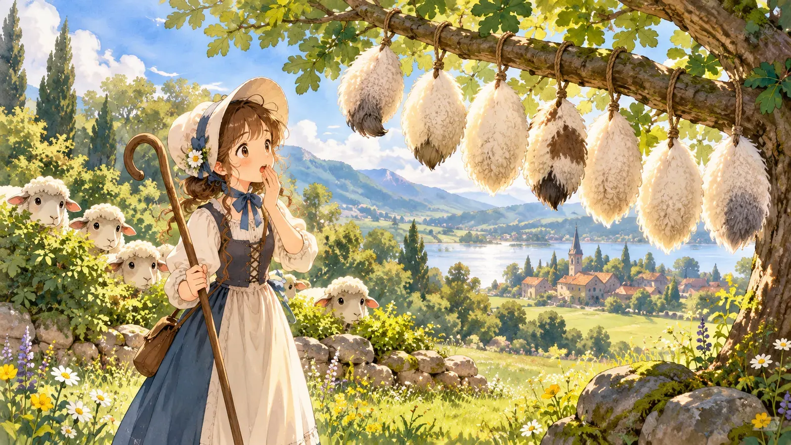 Little Bo-Peep（ボー・ピープ（羊飼いの女の子））の挿絵