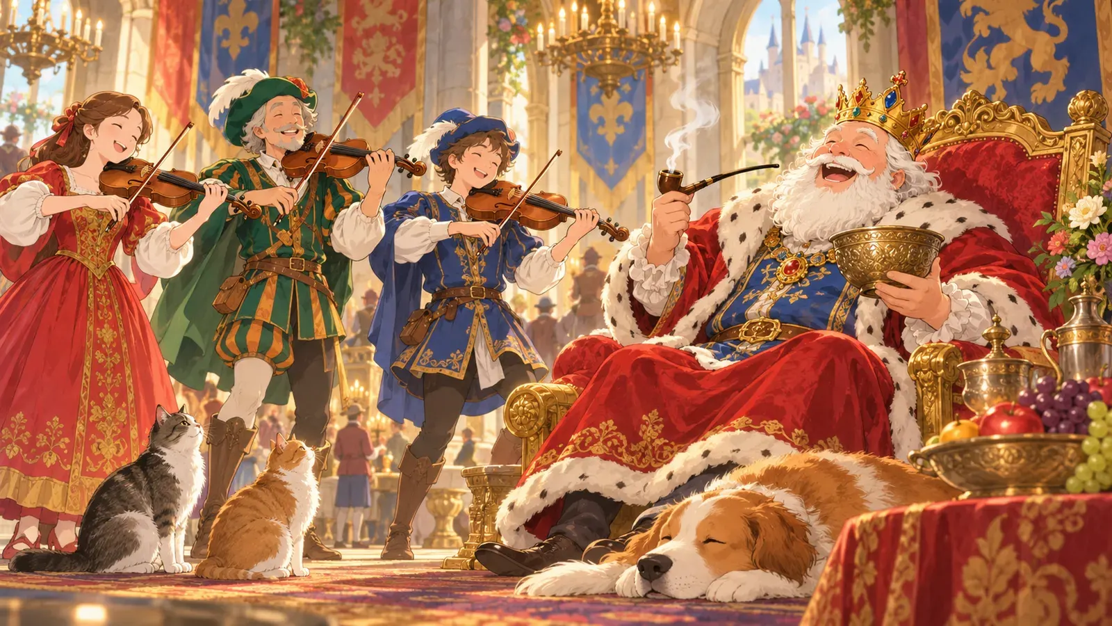 Old King Cole（コールの王さま）の挿絵