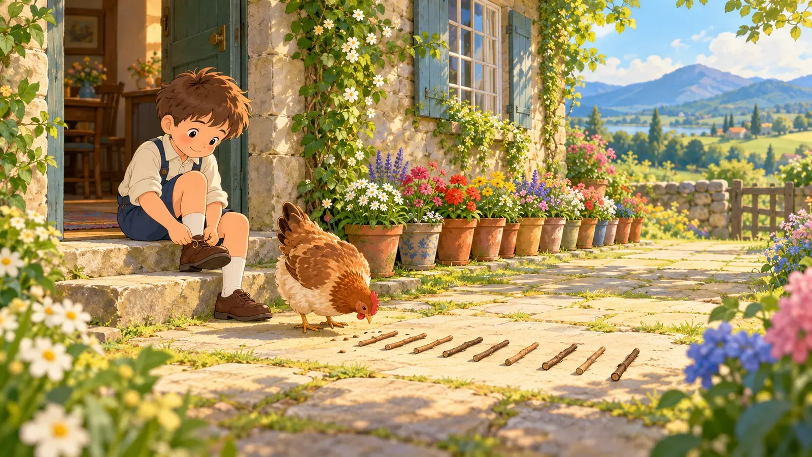 One, Two, Buckle My Shoe and Thirty Days Hath September（くつのとめがねと、九月は三十日）の挿絵