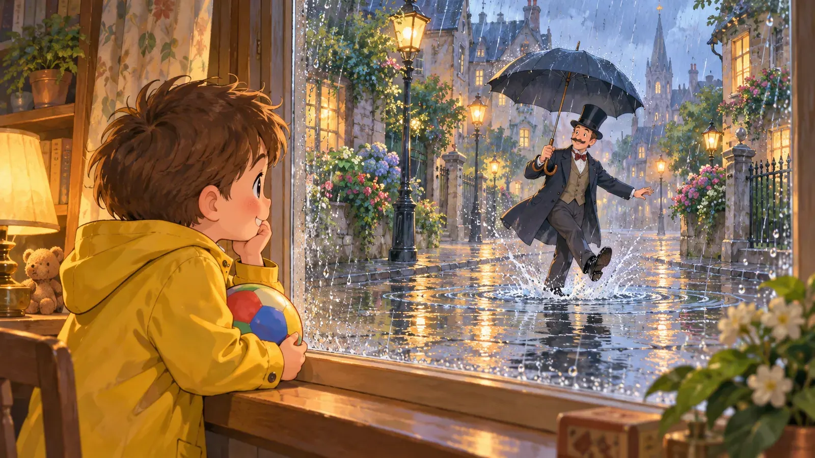 Rain, Rain, Go Away(雨、雨、どこかへ行け)の挿絵
