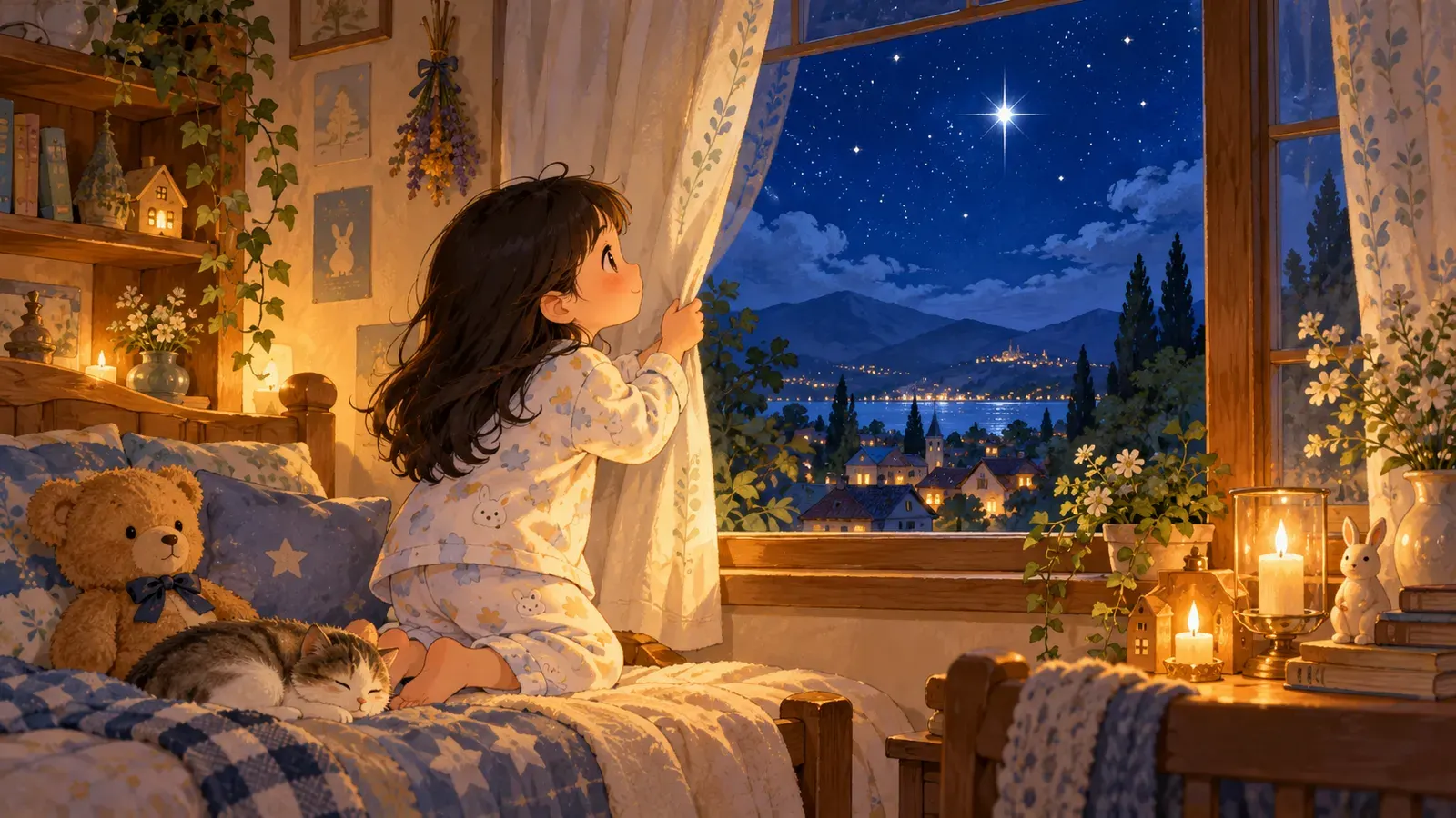 Twinkle, Twinkle, Little Star(きらきら星)の挿絵