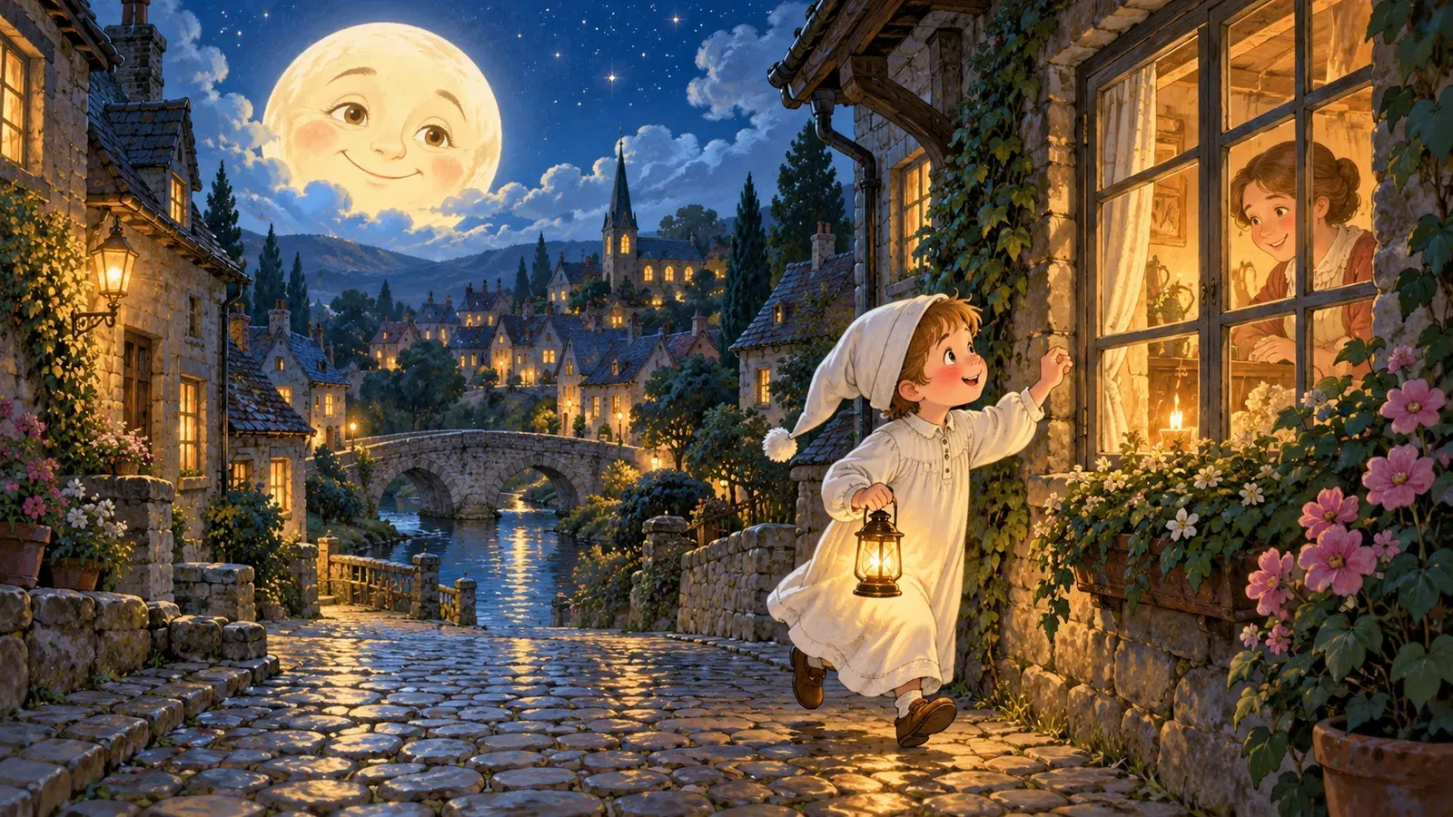 Wee Willie Winkie and Other Bedtime Rhymes(ウィー・ウィリー・ウィンキーとおやすみの歌)の挿絵