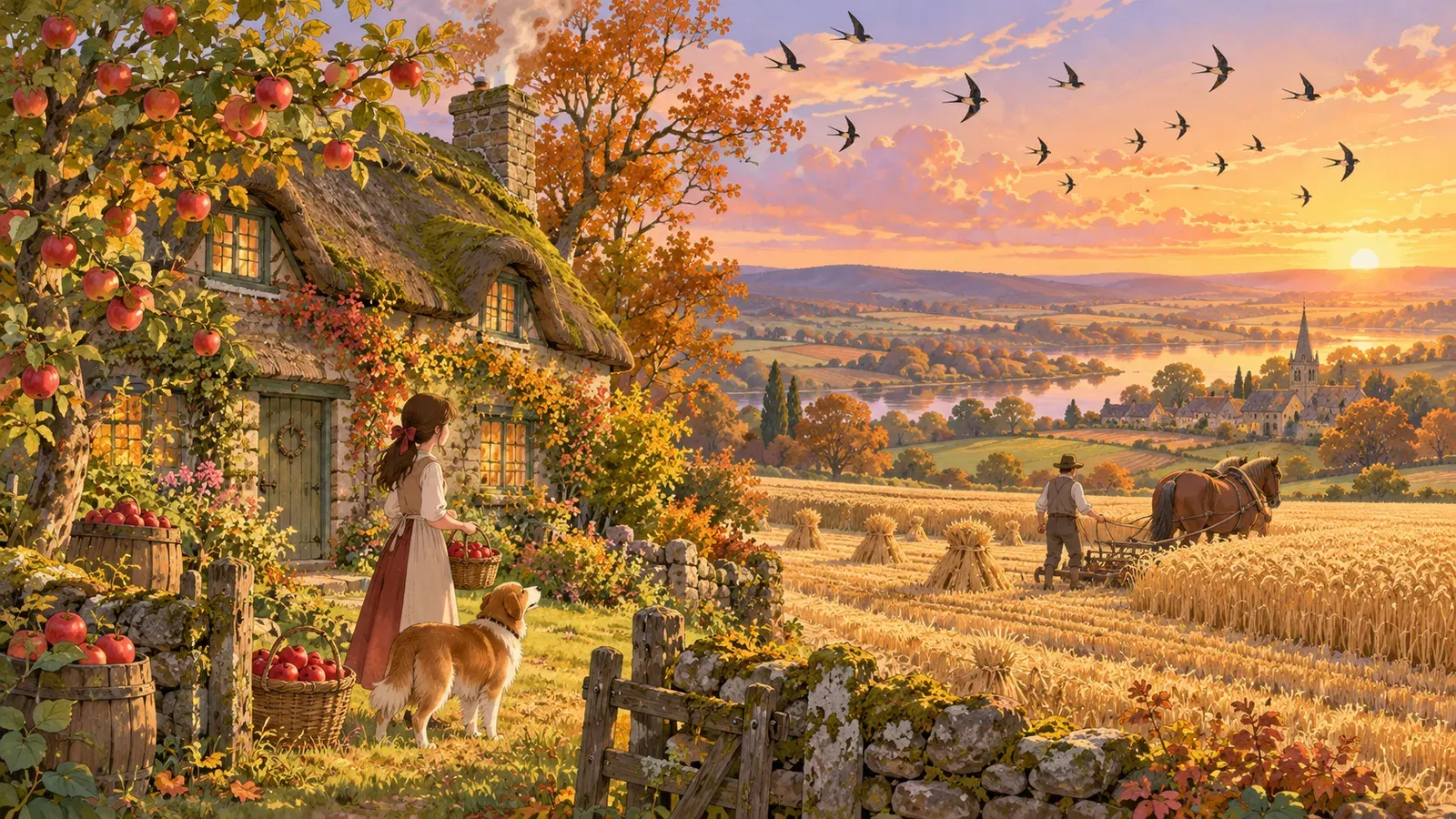 To Autumn(キーツ「秋に寄せて」)の挿絵