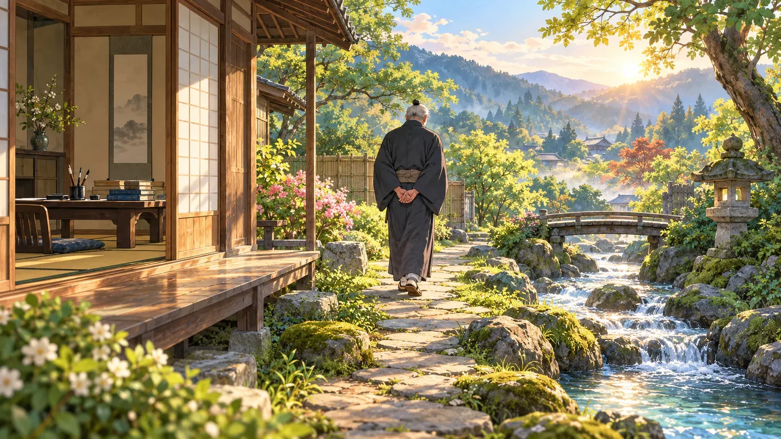 An Old Scholar's Health Book(八十歳をこえた学者が書いた健康の本)の挿絵