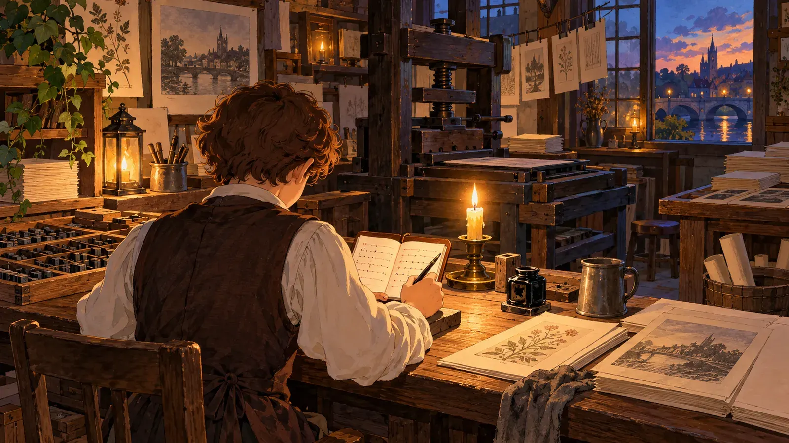 Franklin's Little Book of Virtues（フランクリンの十三徳）の挿絵