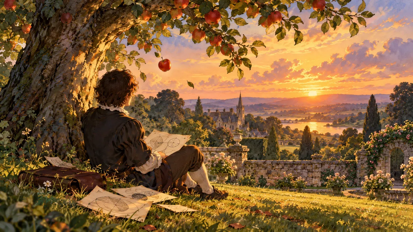 Newton's Apple Was Not Luck(ニュートンのリンゴは偶然ではない)の挿絵