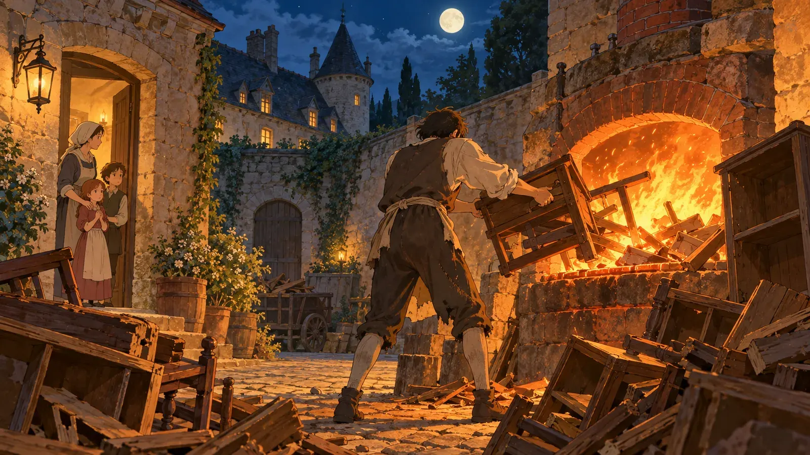 The Potter Who Burned His Furniture(家具を燃やした陶工パリシー)の挿絵