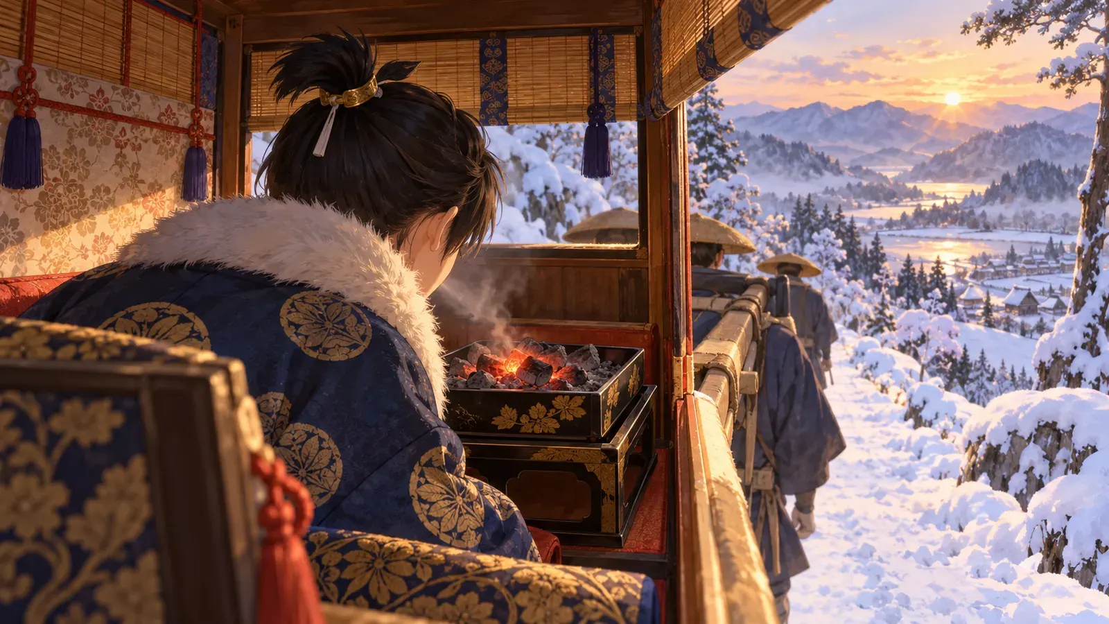 The Lord Who Blew on the Coals(上杉鷹山――消えかけた炭を吹いた殿様)の挿絵