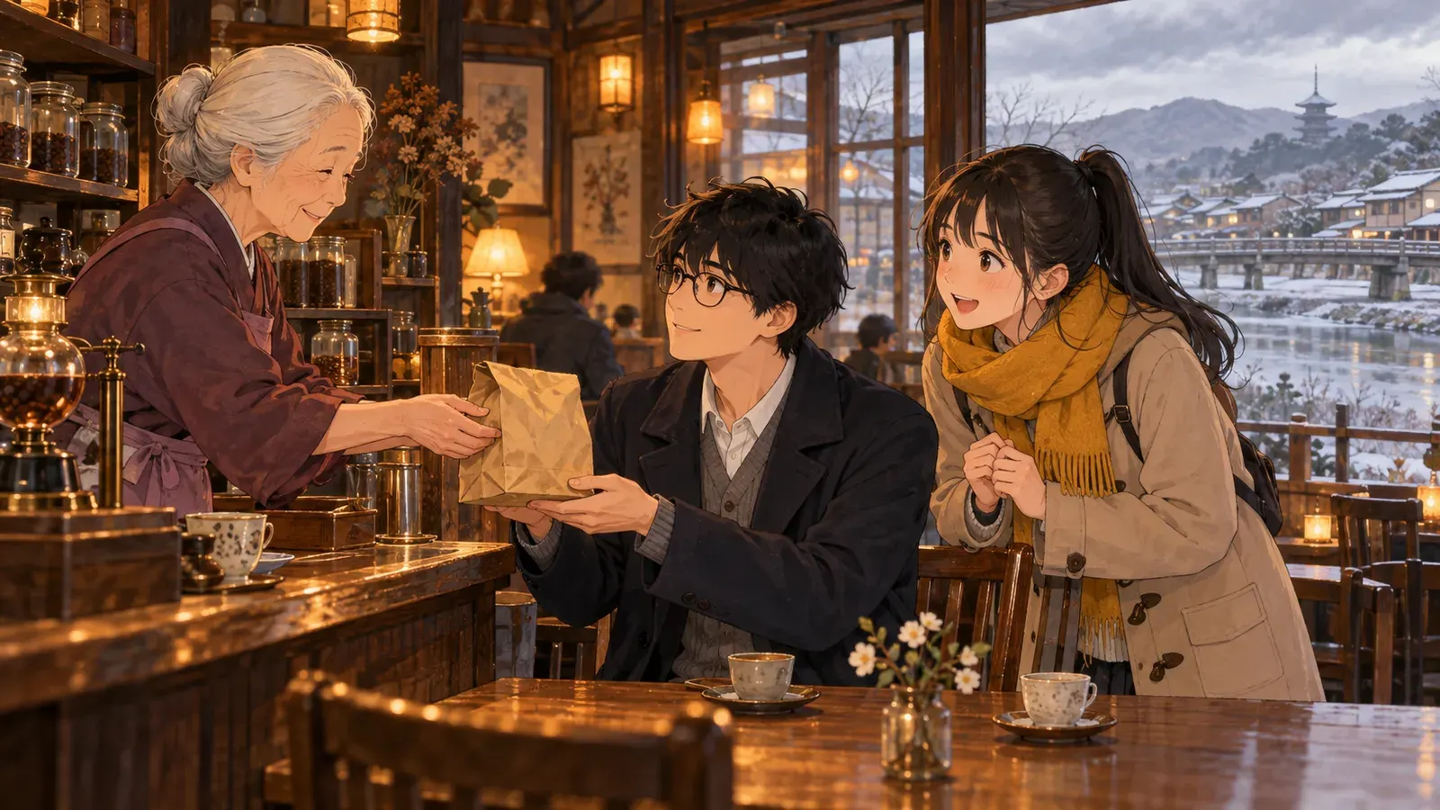 The Secret of the Old Bookshop, Episode 2: The Robin by the River（古書店の秘密 第2話：川辺のコマドリ）の挿絵