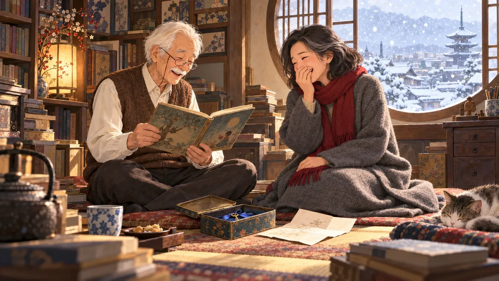 The Secret of the Old Bookshop, Episode 8: The Last Page(古書店の秘密 第8話:最後のページ)の挿絵