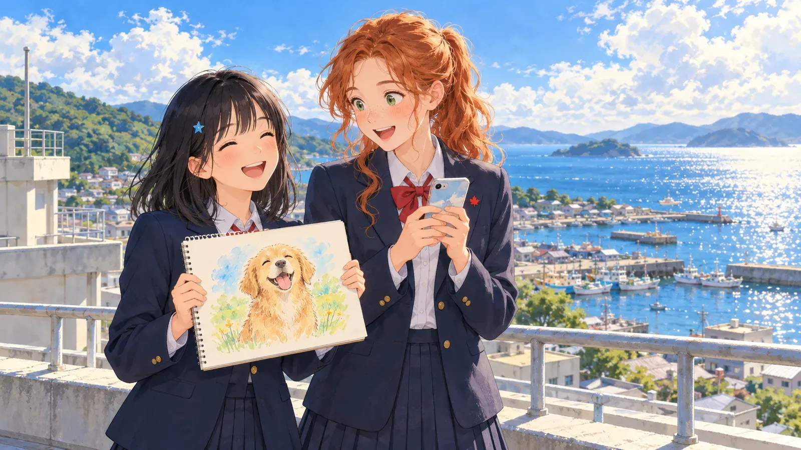 The Exchange Student, Episode 2: I Am a Crab(交換留学生 第2話:わたしはカニです)の挿絵