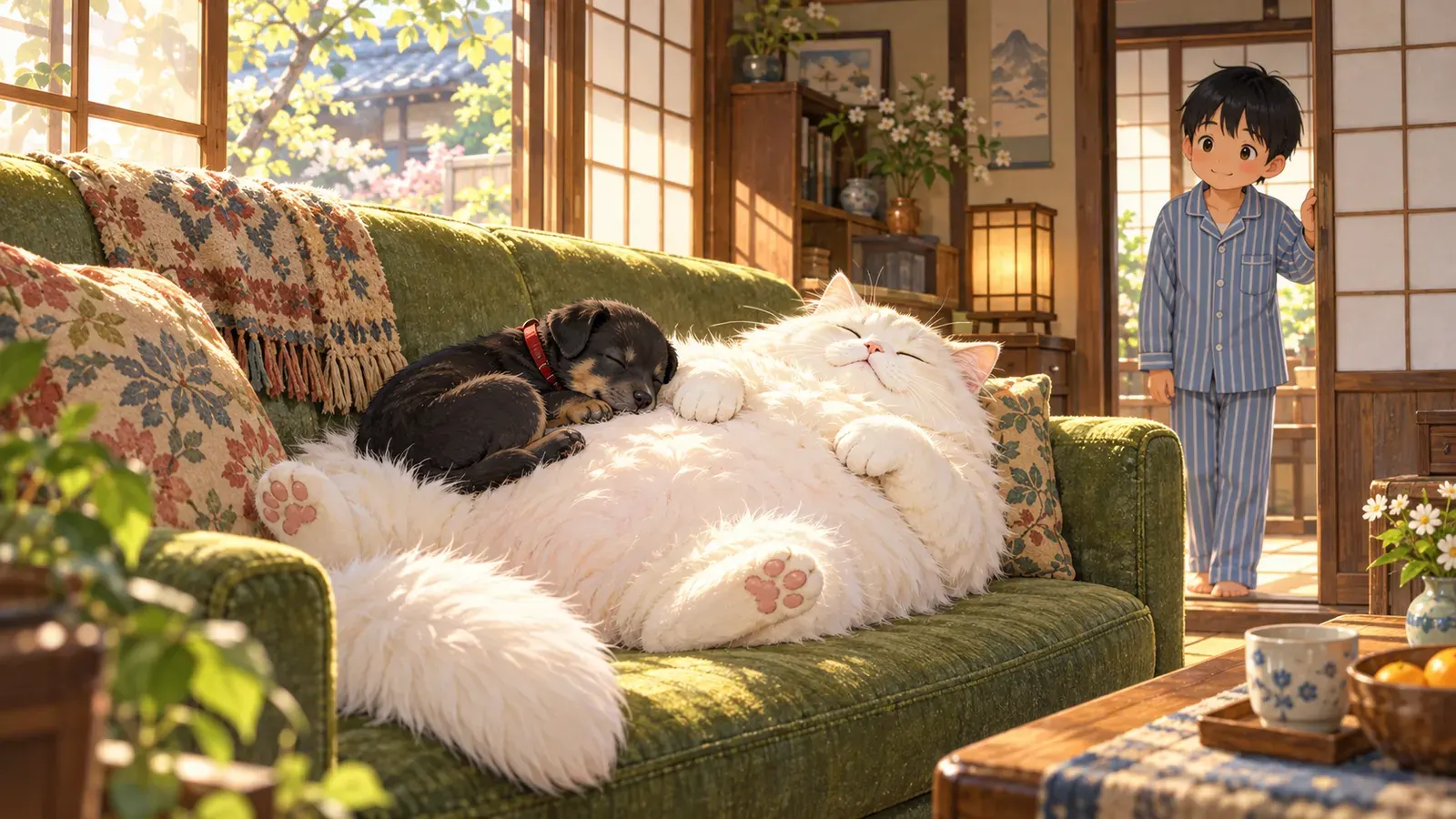 Tofu the Cat, Episode 2: A New Friend（ネコのトウフ 第2話：新しい友だち）の挿絵