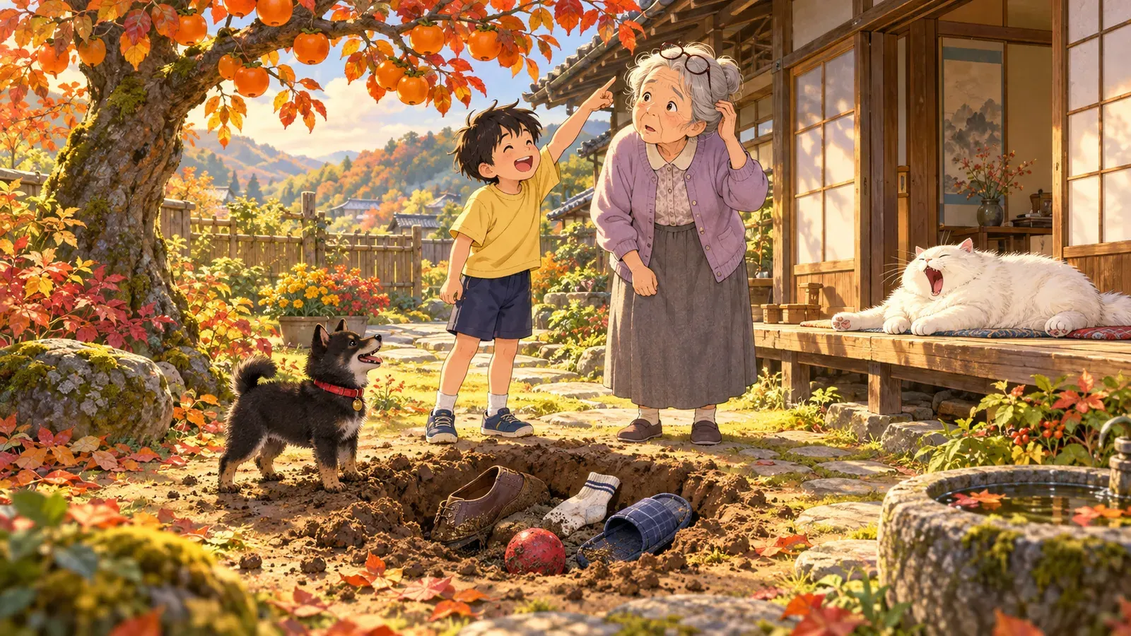 Tofu the Cat, Episode 3: The Shoe Thief（ネコのトウフ 第3話：靴どろぼう）の挿絵