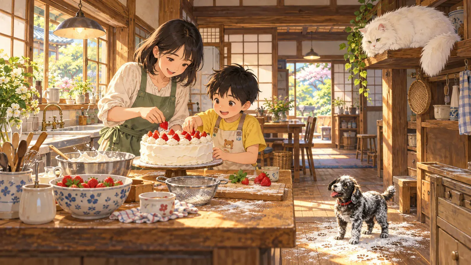 Tofu the Cat, Episode 5: The Secret Cake（ネコのトウフ 第5話：秘密のケーキ）の挿絵