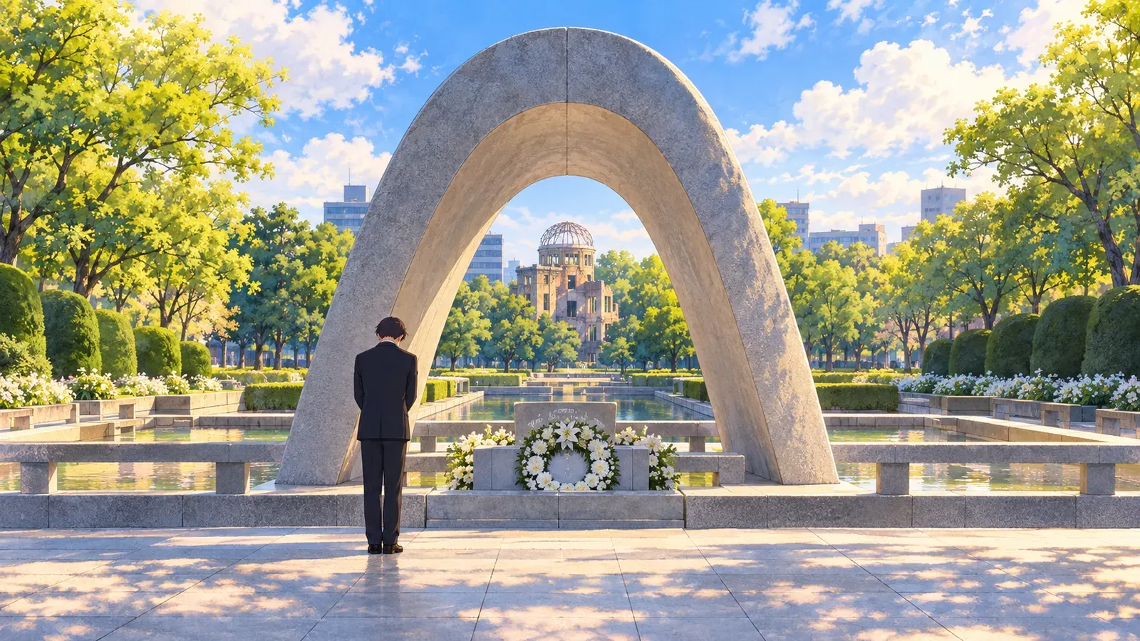 Remarks at Hiroshima Peace Memorial（オバマ「広島平和記念公園での演説」）の挿絵