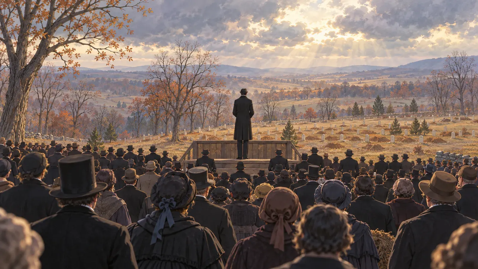 Two Minutes at Gettysburg(リンカーン「ゲティスバーグ演説」の物語)の挿絵