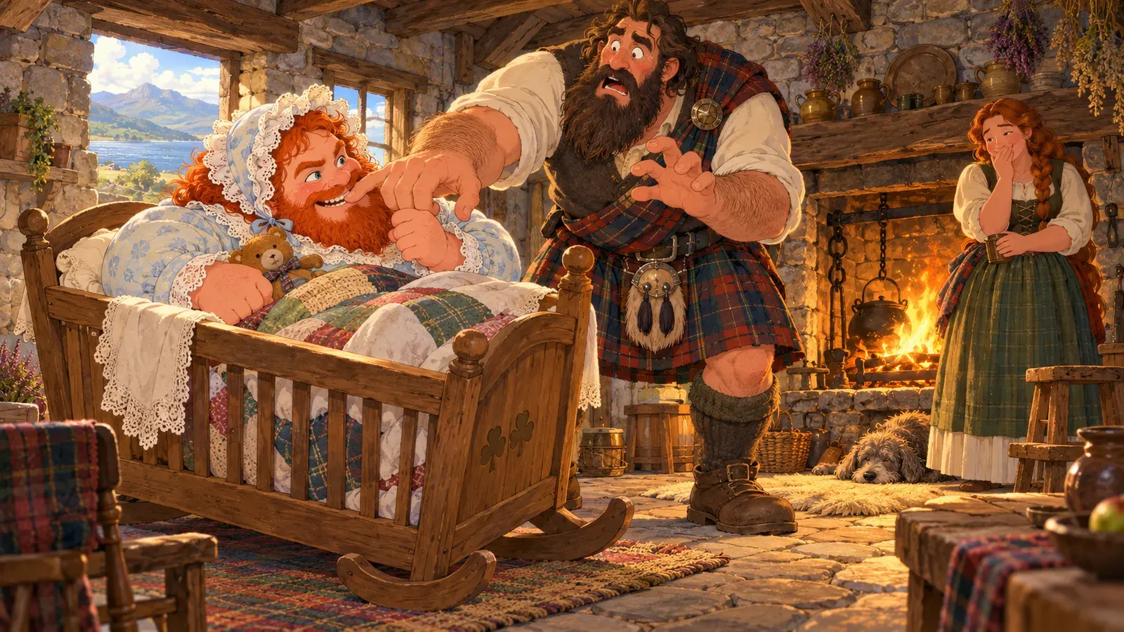 Finn McCool and the Scottish Giant（フィン・マックールとスコットランドの巨人）の挿絵
