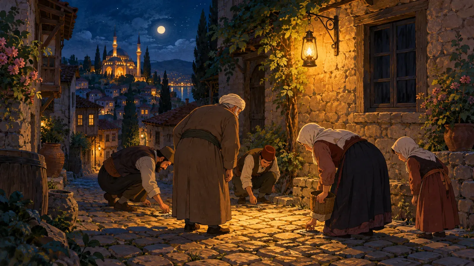 Nasreddin Looks for His Key（ナスレッディンのかぎさがし）の挿絵
