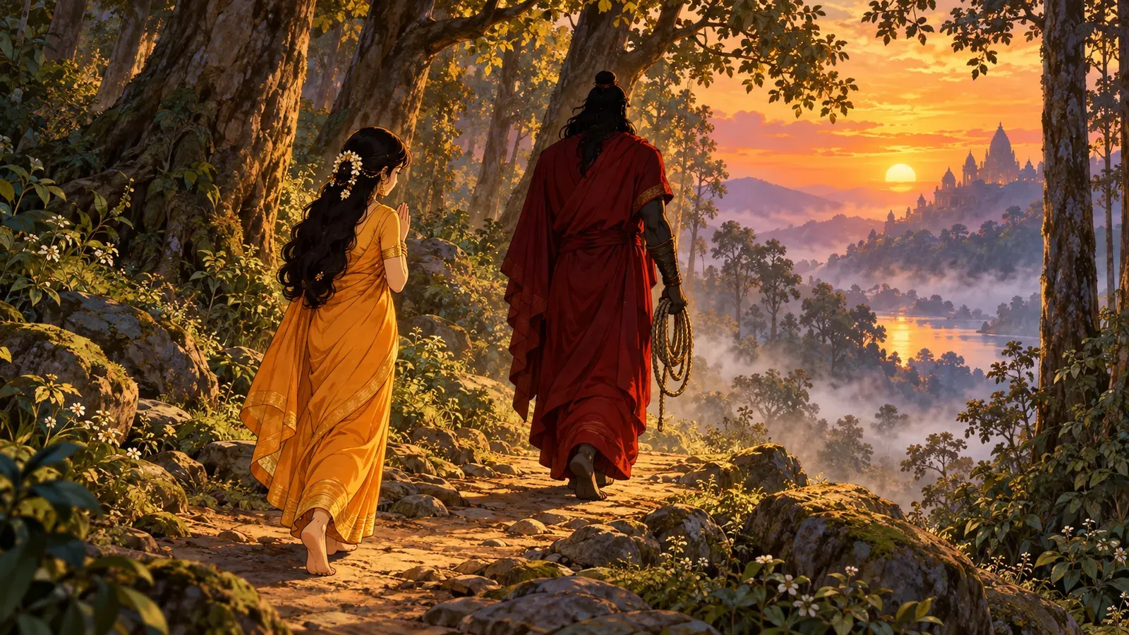 Savitri and Satyavan（サーヴィトリーとサティヤヴァーン）の挿絵