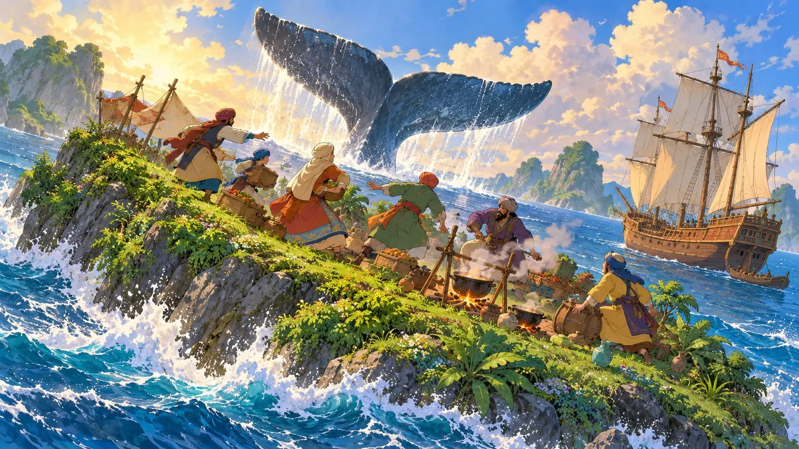 The First Voyage of Sinbad the Sailor(船乗りシンドバッドの第一の航海)の挿絵