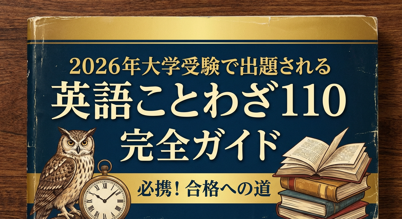 英語のことわざBEST110】2026年大学受験で出題される！！大学入試必出英語諺110 完全ガイド｜原田英語.com