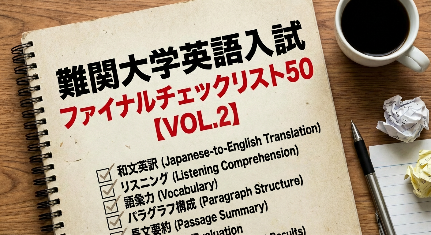 🎯 難関大学英語入試 文法・語法・イディオム ファイナルチェック