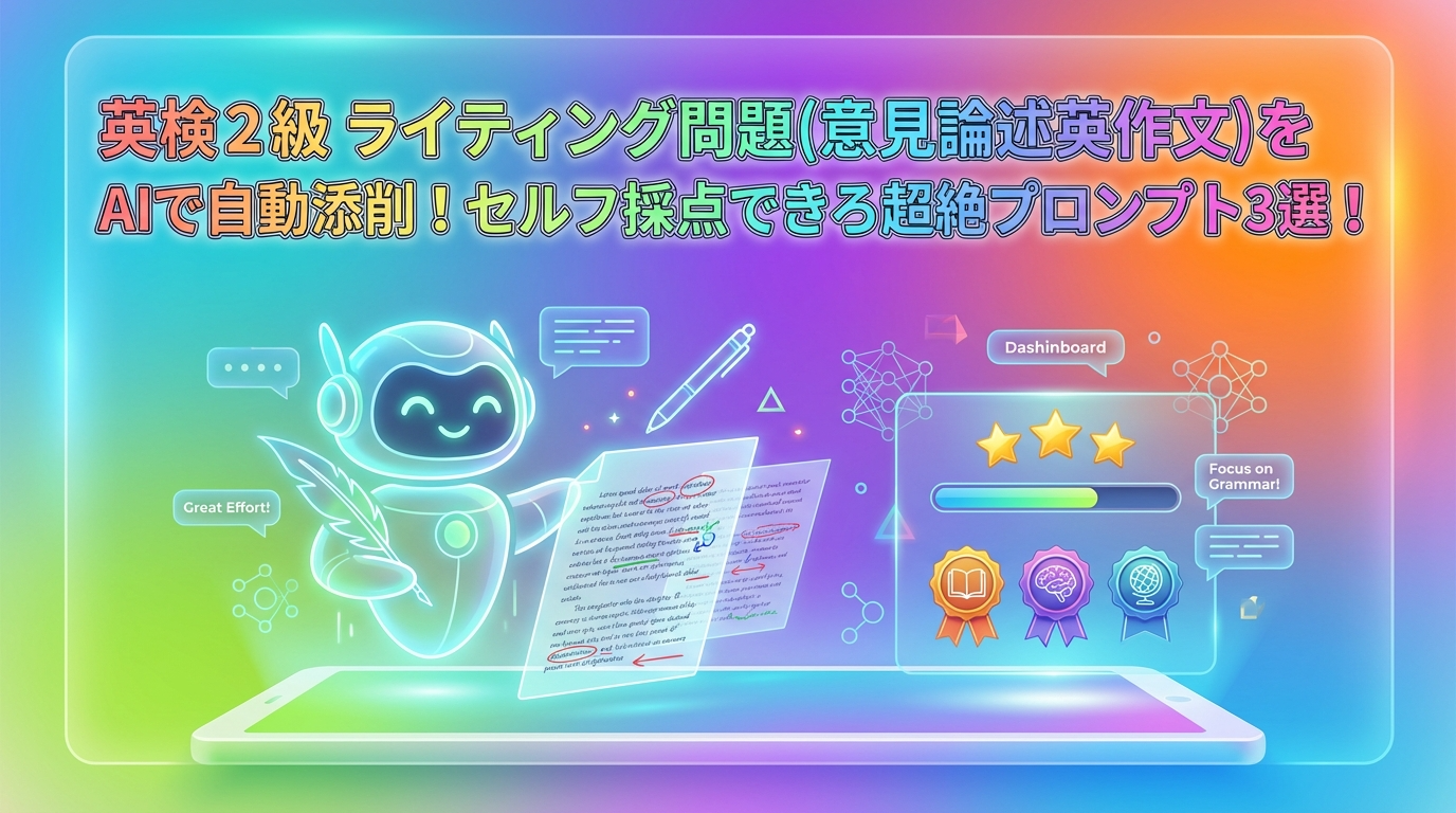 2026年度版】英検2級 ライティング問題（意見論述英作文）をAIで自動