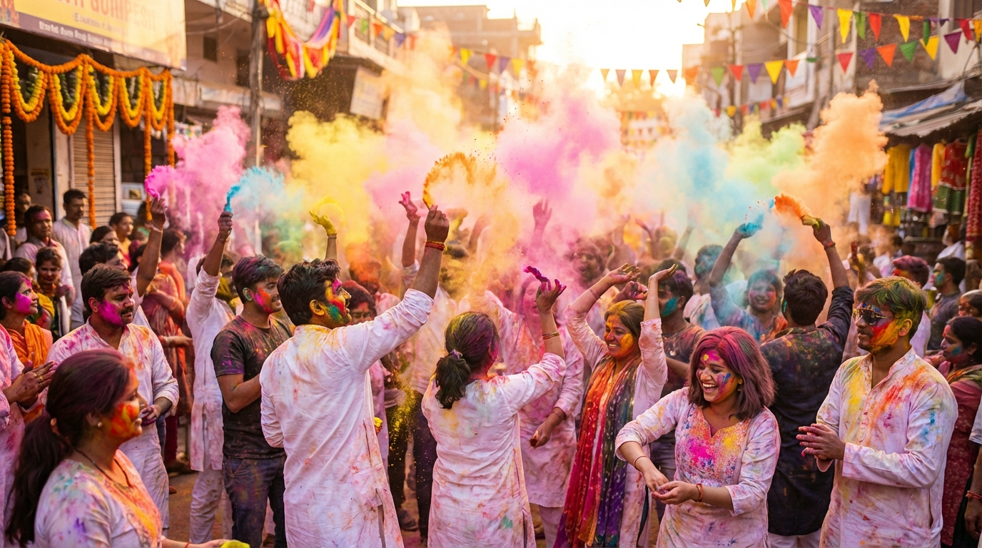 ホーリー祭とは？】Holi Festivalの歴史・由来・色の意味・日本での