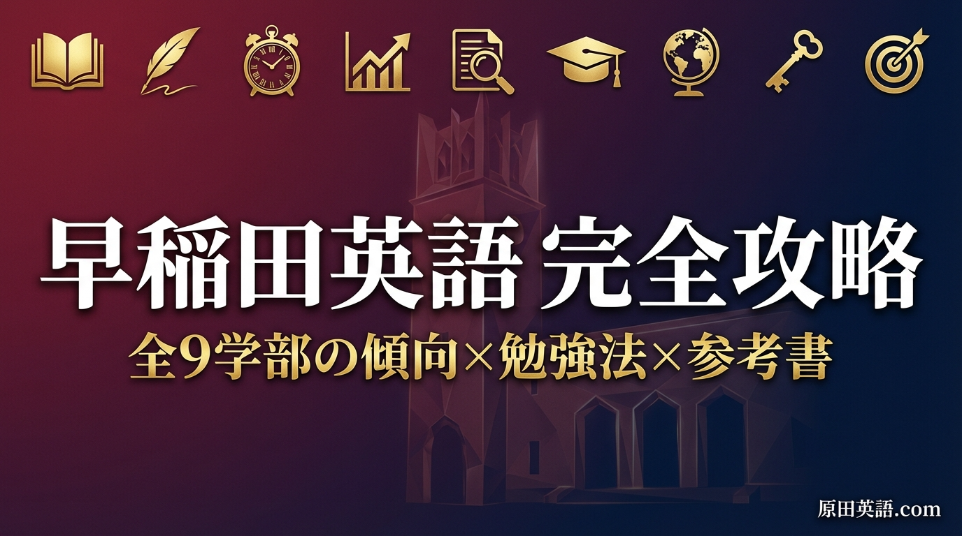 2027年度入試対応】早稲田英語 全9学部を徹底比較｜難易度・配点・時間 
