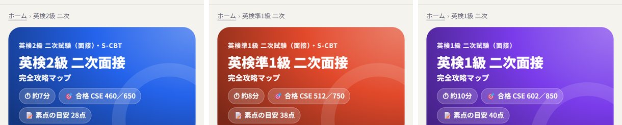 英検2級・準1級・1級の二次面接 完全攻略マップの画面