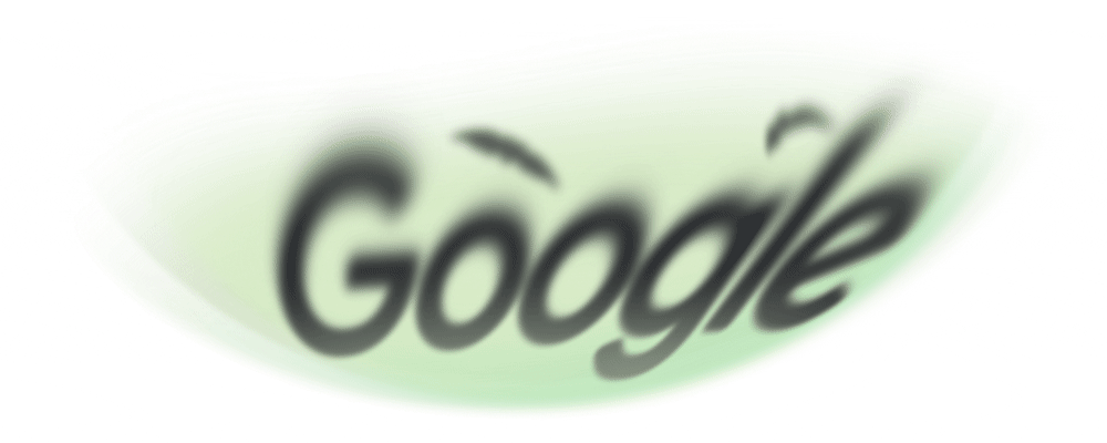 今日10月31日のGoogleロゴ。淡い緑の光の中でGoogleの文字の影が揺れ、上を2匹のコウモリが飛ぶハロウィン2026のDoodle