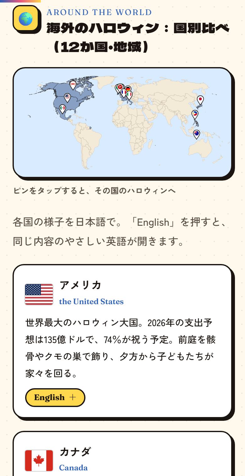 海外のハロウィンの世界地図
