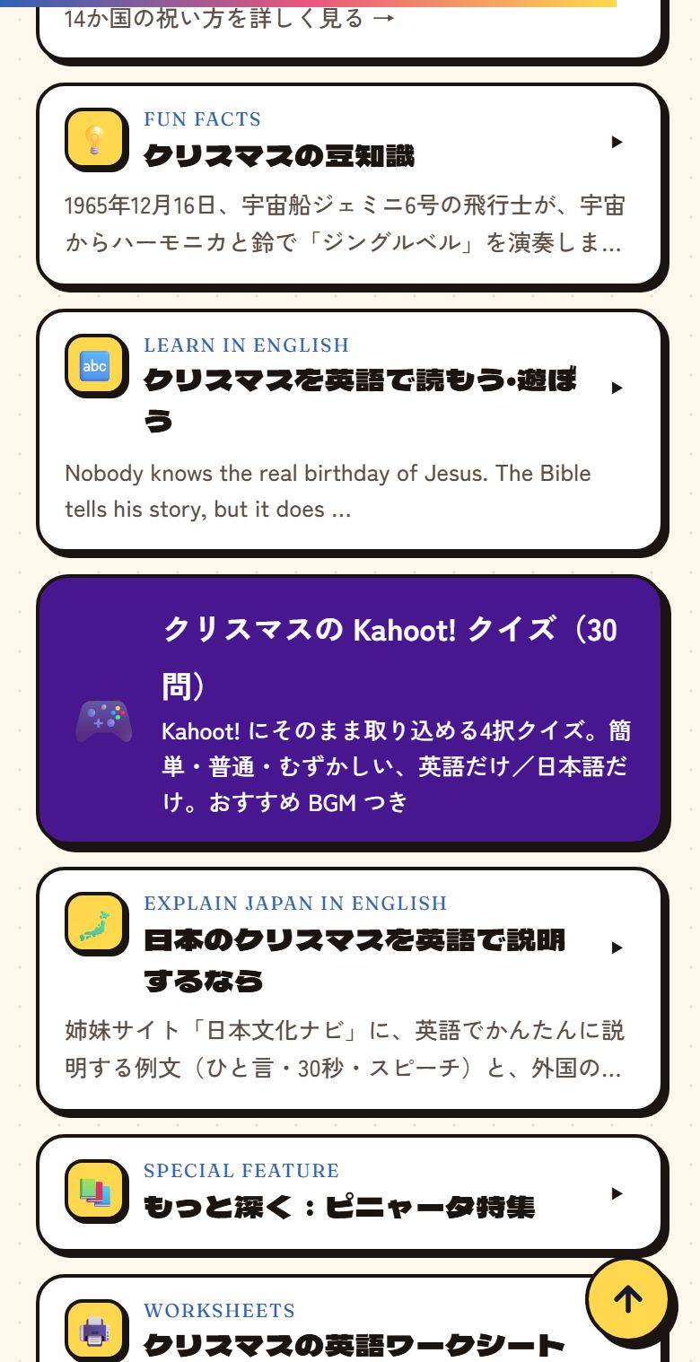 クリスマスの豆知識