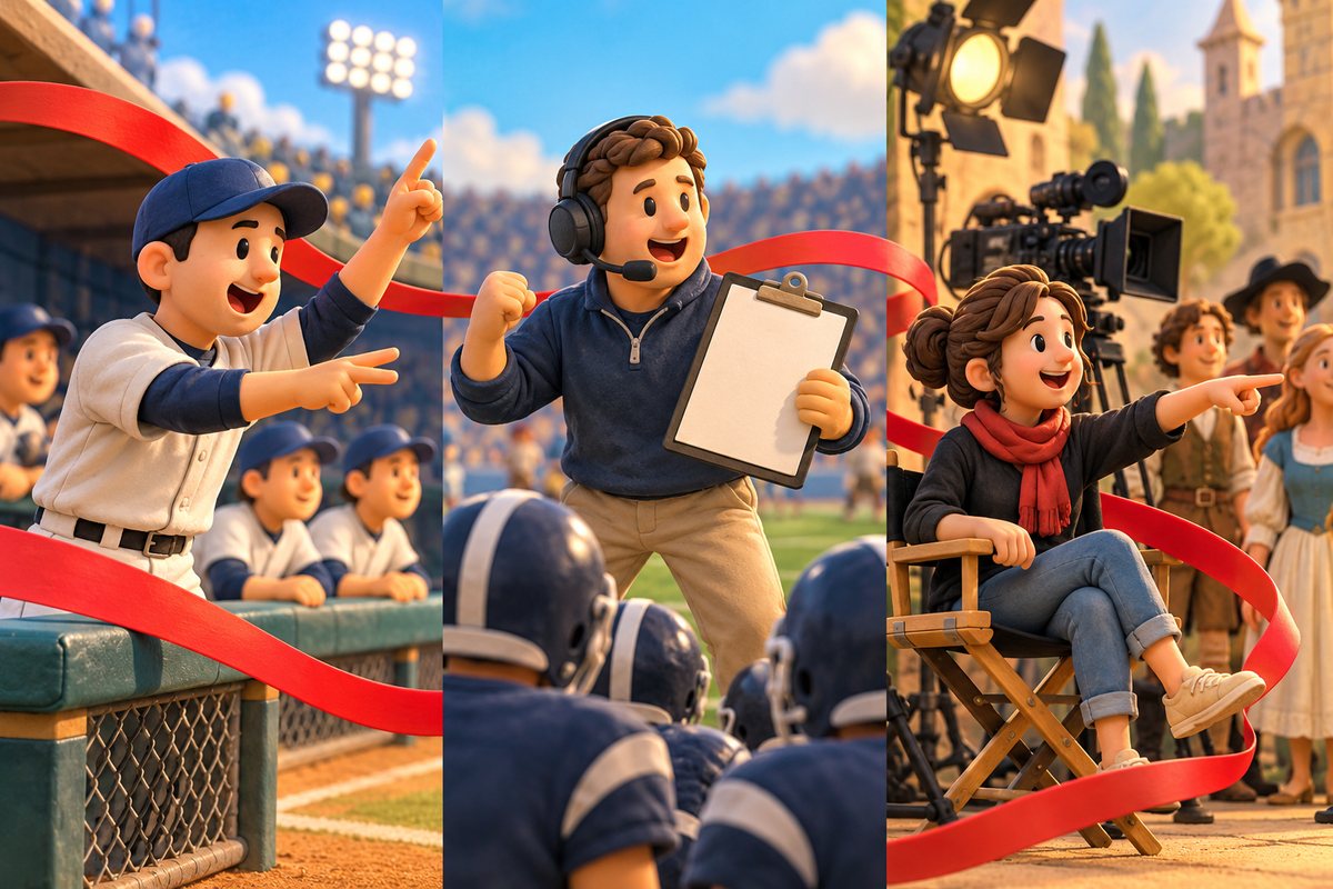 監督の英語は分野で変わる。野球の manager、フットボールやバスケットボールの head coach、映画の director のイメージ