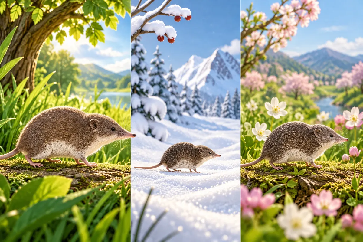 冬に頭ごと小さくなり、春にまた大きくなるトガリネズミ